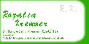 rozalia kremmer business card